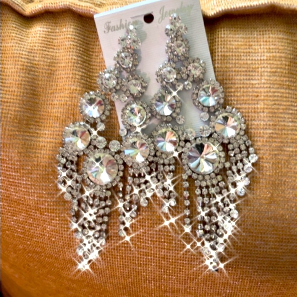 Long Clear Swarovski Crystals  Queen Bee  Design